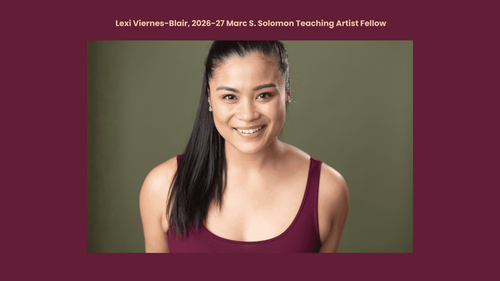 NDI Names Lexi Viernes-Blair as Teaching Artist Fellow for 2026-2027